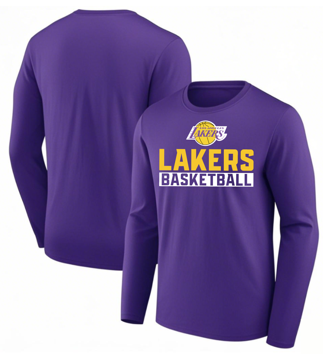 Men's Los Angeles Lakers Purple Let's Go Long Sleeve T-Shirt Men's Los Angeles Lakers Purple Let's Go Long Sleeve T-Shirt